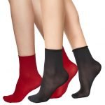 Judith ponožky červené/čierne